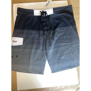 Rowe Board Shorts Men's Size 38 Gray Ombré Swim‎ Surf Trunks NWT
